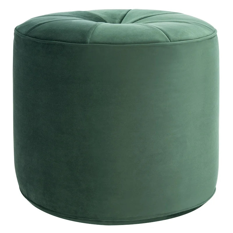 Pouf cylindrique en velours