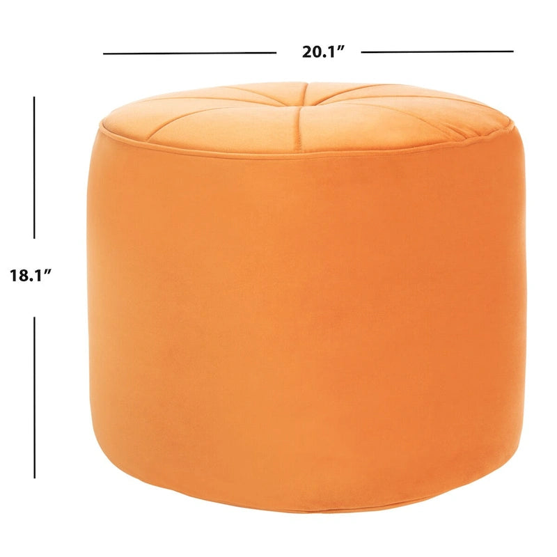 Pouf cylindrique en velours