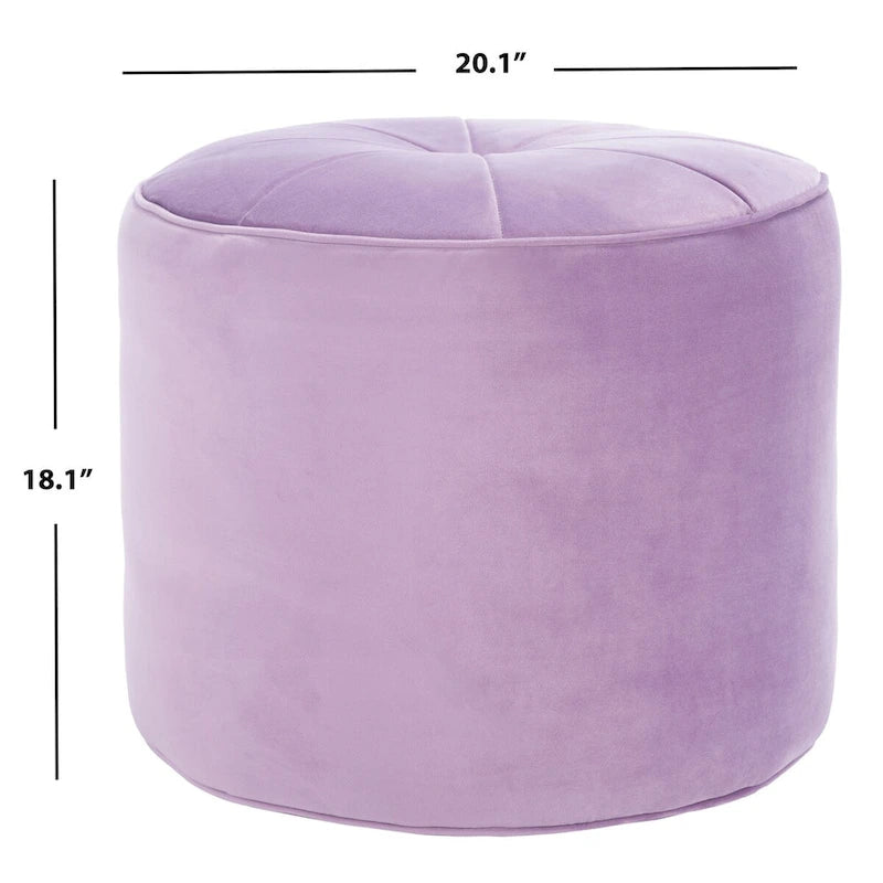 Pouf cylindrique en velours