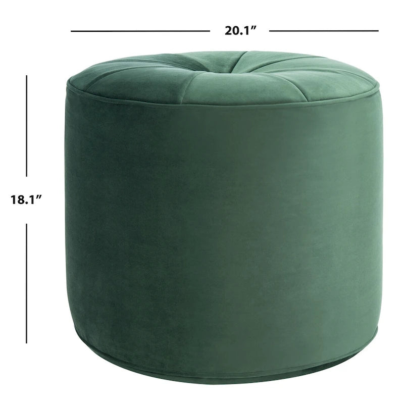 Pouf cylindrique en velours