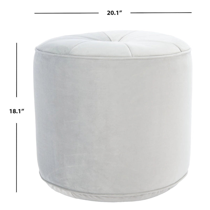 Pouf cylindrique en velours