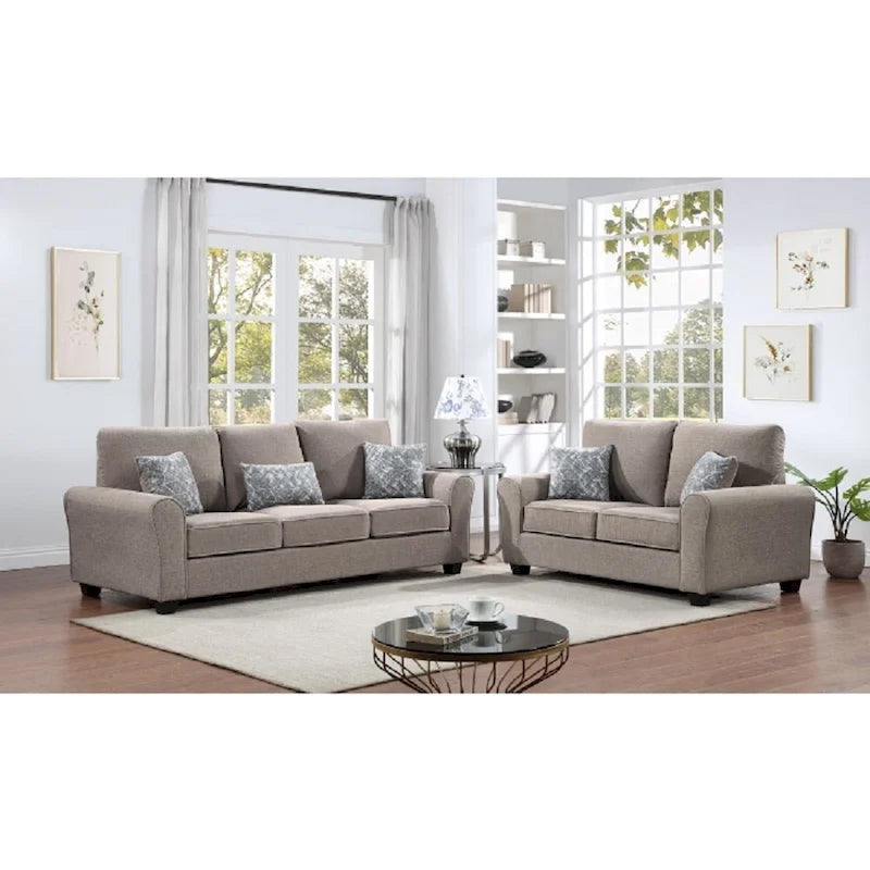 Ensemble de canapé en tissu comprenant les coussins