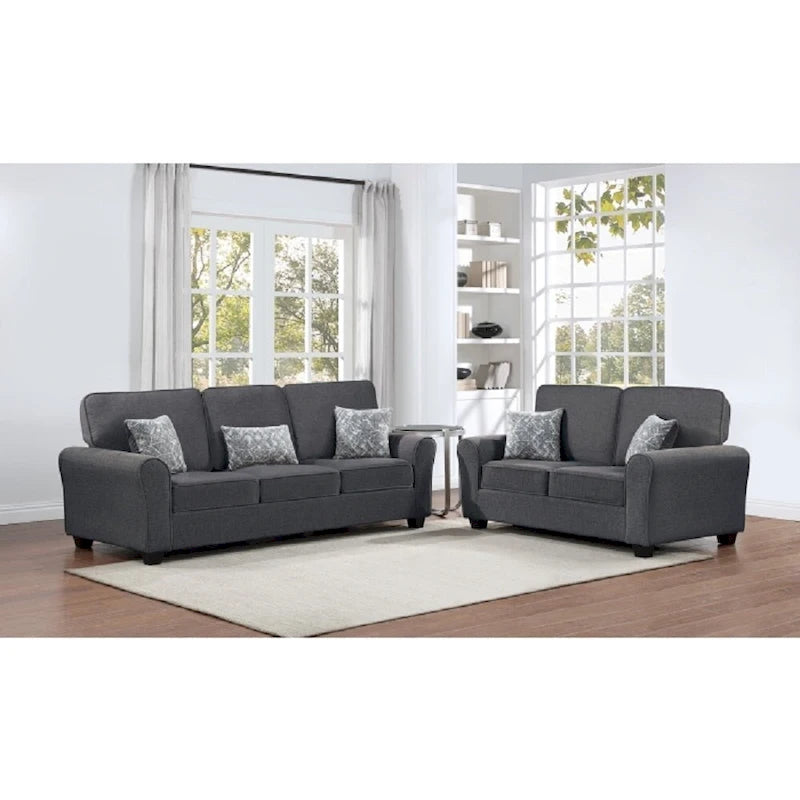 Ensemble de canapé en tissu comprenant les coussins