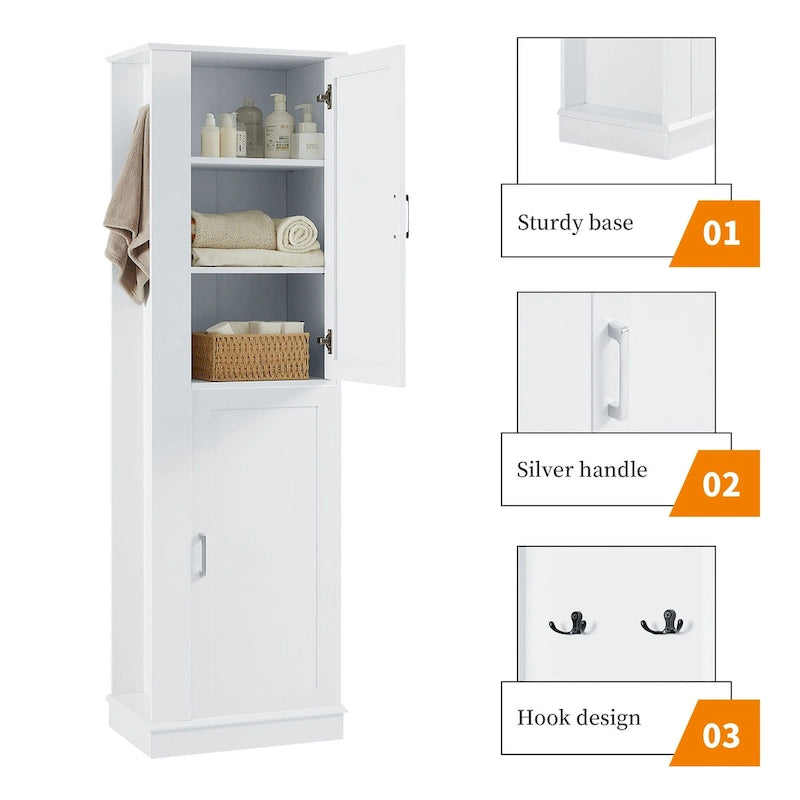 Armoires de salle de bain hautes, armoires autoportantes