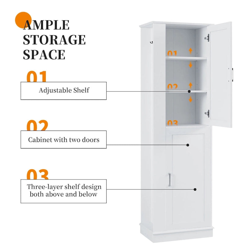 Armoires de salle de bain hautes, armoires autoportantes