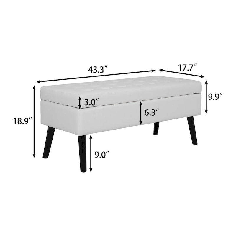 Banc avec fonction de rangement
